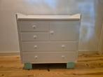 Witte/mintgroene commode jaren 50 (vintage), Kinderen en Baby's, Kinderkamer | Commodes en Kasten, Ophalen, Zo goed als nieuw