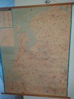 Landkaart Nederland,  schoolkaart, Ophalen of Verzenden, 1800 tot 2000, Nederland, Landkaart