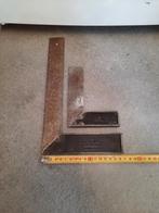 2x blokhaak winkelhaak 90 graden nooitgedacht nooitgedagt, Antiek en Kunst, Ophalen of Verzenden