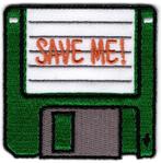 Floppy Disk stoffen opstrijk patch embleem, Verzenden, Nieuw, Overige typen
