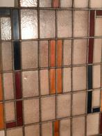 Groot Glas in Lood Raam - 67x102cm, Antiek en Kunst, Ophalen