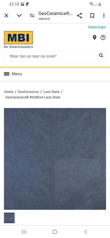 Tuinpad/ 3x MBI Geoceramica Lava Slate 80x80 tegels beschikbaar voor biedingen