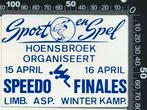 Sticker: Sport en Spel Hoensbroek - Speedo Finales, Verzamelen, Ophalen of Verzenden, Zo goed als nieuw, Sport