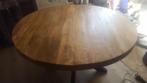 Mango eettafel rond 130cm nieuw staat !, Teakhout, Rond, Ophalen of Verzenden, Zo goed als nieuw