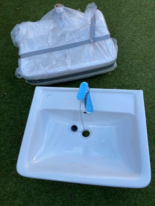 2 stuks Sphinx wastafels inclusief Grohe mengkraan, Doe-het-zelf en Verbouw, Sanitair, Nieuw, Wastafel, Chroom, Ophalen of Verzenden