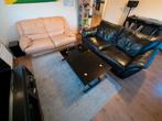 2 leather sofa // for free - need to go before end of JAN, Ophalen, Gebruikt, 150 tot 200 cm, Driepersoons