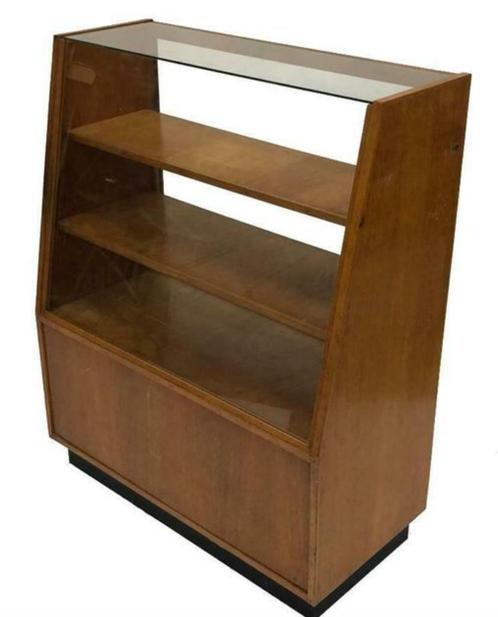 Antieke Winkel Vitrine Toonbank Met Schuifdeuren, Jaren 50, Antiek en Kunst, Antiek | Meubels | Kasten, Ophalen