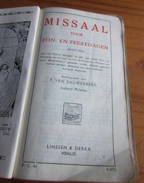 1939 missaal kerkboekje cauwenberg gebedenboek gebed zakboek, Verzamelen, Religie, Gebruikt, Christendom | Katholiek, Boek, Ophalen of Verzenden