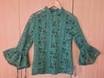 Kanten blouse met uitlopende mouwen, Kleding | Dames, Blouses en Tunieken, Maat 38/40 (M), Nieuw, Groen, Verzenden