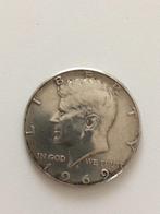 zilveren halve dollar Kennedy 1969, Zilver, Ophalen of Verzenden, Losse munt, Noord-Amerika