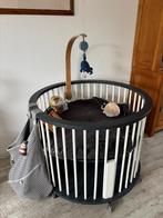 Bopita ronde box, met toebehoren, Kinderen en Baby's, Boxen, Ophalen, Zo goed als nieuw, Rond, In hoogte verstelbaar