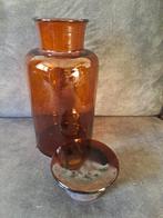 Oude bruine apothekerspot. Geen beschadigingen.  21 cm hoog., Overige kleuren, Ophalen of Verzenden, Minder dan 50 cm, Glas