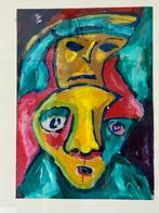 Expressionistisch Schilderij met Figuren, Ophalen of Verzenden