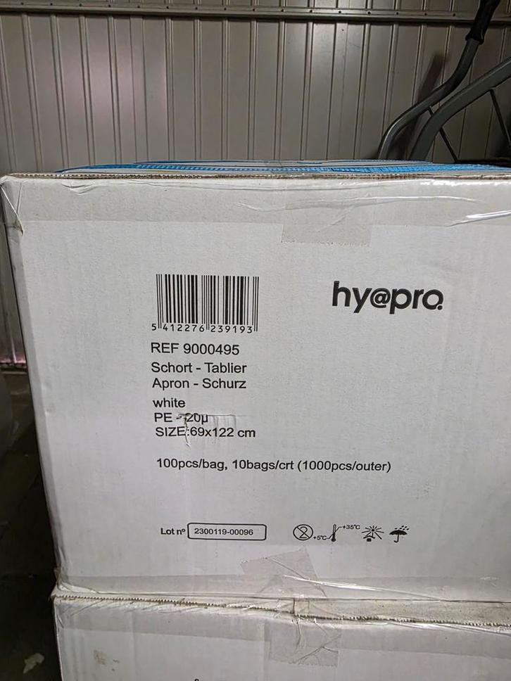 Wegwerp Schorten - Hypro - 1000 stuks, Huis en Inrichting, Keuken | Textiel, Ophalen of Verzenden