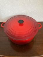 Le Creuset rode kookpot - als nieuw maat 34., Verzenden, Zo goed als nieuw, Gietijzer, Pot, Bus of Blik
