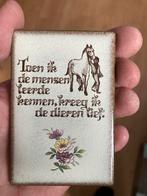 2 x Vintage Tegeltje met Spreuk, Ophalen of Verzenden, Gebruikt