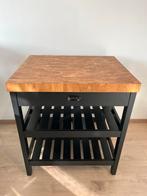Ikea keukeneiland VADHOLMA zwart/eiken, Huis en Inrichting, Ophalen, Gebruikt, Zwart, 50 tot 100 cm