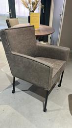 3 lederen eetkamerstoelen van Haveco taupe, Ophalen, Nieuw, Leer, Drie