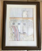 Aquarel Katwijk uitkijktoren - 1983, Ophalen of Verzenden