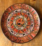 Wandbord vrolijk gekleurd met alpacas diameter 25 cm, Ophalen of Verzenden