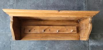 Oud engels grenen wandkapstok, handgemaakt B 72 cm beschikbaar voor biedingen