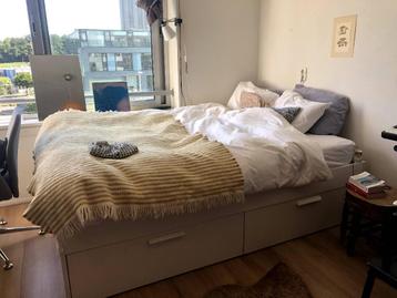 IKEA Brimnes 140x200 + lattenbodem + matras beschikbaar voor biedingen