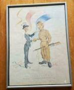 "Met 't eten ging 't wel, maar.O! Boy! die moffen"  lavies, Antiek en Kunst, Kunst | Litho's en Zeefdrukken, Ophalen