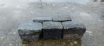 Basalt keien 13 / 18 cm, Tuin en Terras, Tegels en Klinkers, Overige typen, Gebruikt, Natuursteen, Ophalen