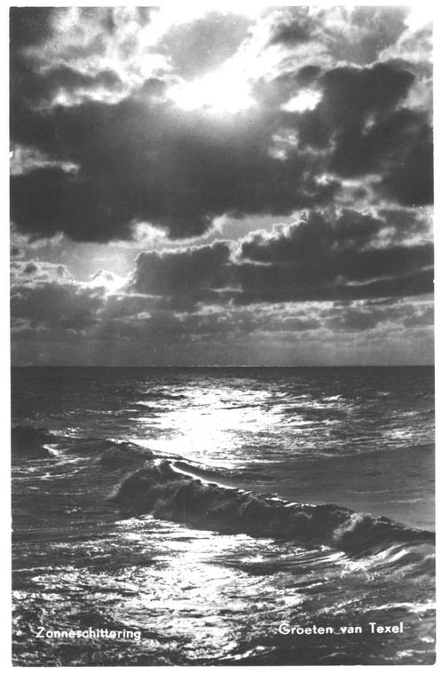 990479 Texel 1958 Gelopen met postzegel, Verzamelen, Ansichtkaarten | Nederland, Gelopen, Waddeneilanden, 1940 tot 1960, Ophalen of Verzenden