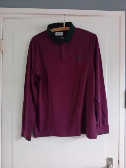 Heren poloshirt met lange mouw maat M/L, Kleding | Heren, Polo's, Zo goed als nieuw, Maat 48/50 (M), Rood, Ophalen of Verzenden
