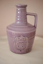 Paarse kruikvaas 'home sweet home', Huis en Inrichting, Ophalen, Overige kleuren, Aardewerk of Porselein, Nieuw