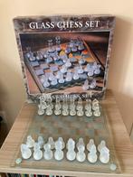 Glazen Schaakset in Originele Verpakking, Hobby en Vrije tijd, Gezelschapsspellen | Bordspellen, Een of twee spelers, Ophalen
