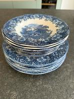 Enoch Wedgwood Woodland Blue - 13 borden, Antiek en Kunst, Antiek | Servies los, Ophalen of Verzenden