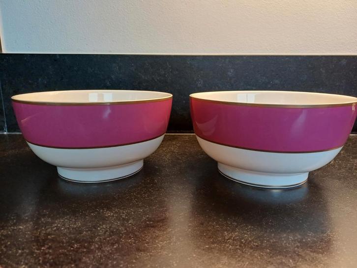Pip Studio Chique Gold-Pink Kommen  18 cm (Set van 2), Huis en Inrichting, Keuken | Servies, Zo goed als nieuw, Kom(men), Overige stijlen