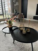 WOOOD Mesa salontafel set zwart rond, Huis en Inrichting, Ophalen, Gebruikt, 50 tot 100 cm, Rond