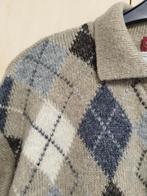 Seventy Scotland 100% Wol wieber ruit trui L Beige, Maat 52/54 (L), Verzenden, Beige, Vintage