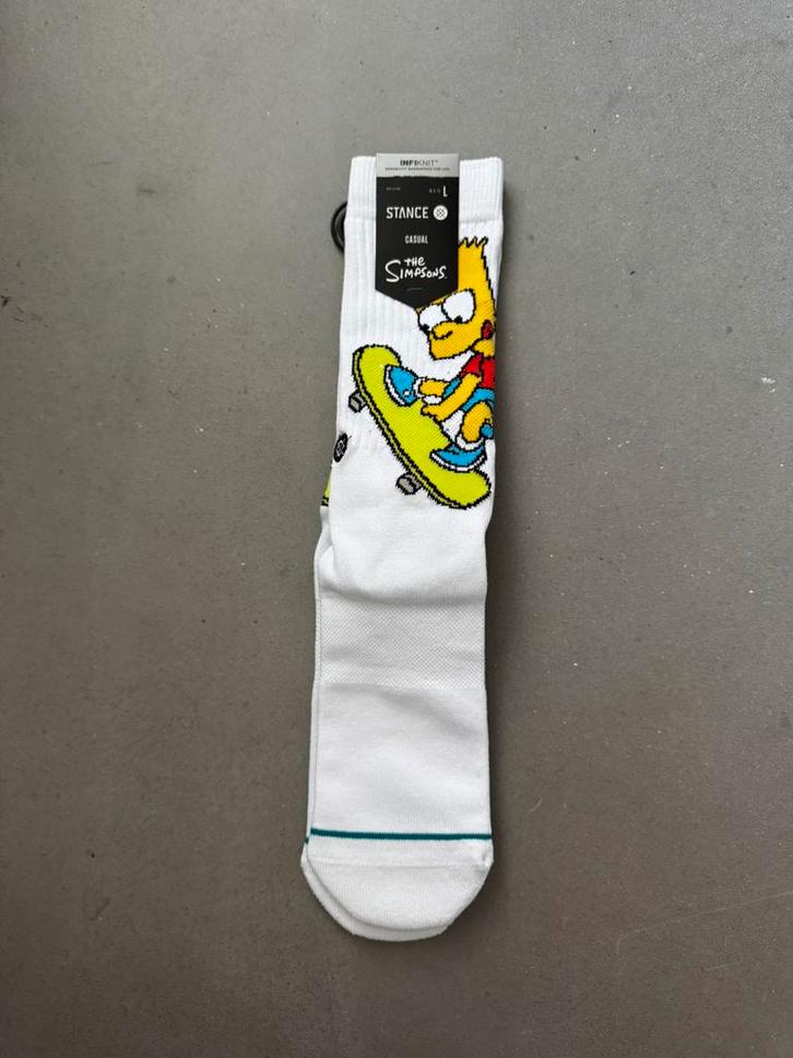 Stancesocks The Simpsons (Bart) crew sock L/43-46 wit nieuw, Kleding | Heren, Sokken en Kousen, Nieuw, Maat 43 t/m 46, Wit, Ophalen of Verzenden