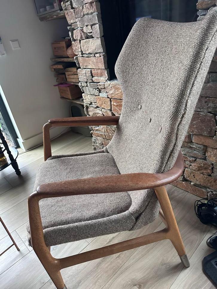 Aksel Bender Madsen Fauteuil - Bovenkamp 1950s, Huis en Inrichting, Fauteuils, Gebruikt, Hout, 50 tot 75 cm, 75 tot 100 cm, Ophalen