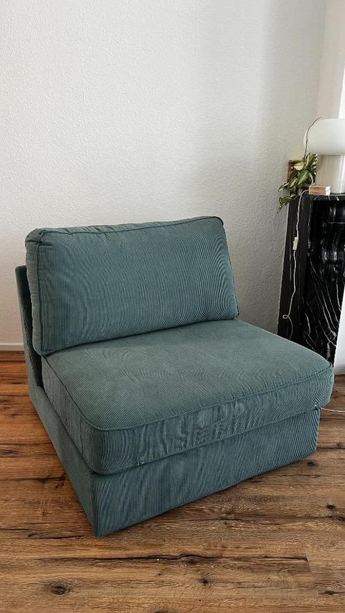 IKEA KIVIK 1-zitsslaapbank, Kelinge grijsturkoois, Huis en Inrichting, Fauteuils, Zo goed als nieuw, Stof, 75 tot 100 cm, 75 tot 100 cm