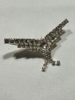 Vintage Strass Broche Cinch Clip, Overige materialen, Ophalen of Verzenden, Zo goed als nieuw, Zilver