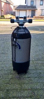 Duikfles 12L - 232 Bar met Dubbele Kraan, Watersport en Boten, Duiken, Ophalen of Verzenden, Gebruikt, Duikfles