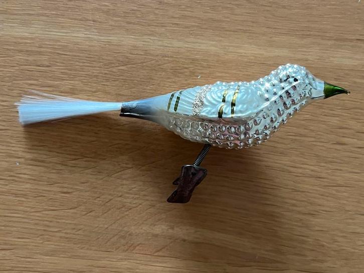 Vintage kerst vogel Ornament met Knijper, Diversen, Kerst, Ophalen of Verzenden