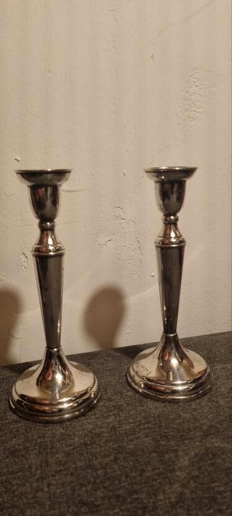Zilveren kandelaars van VKB Leeuw, Antiek en Kunst, Antiek | Kandelaars, Zilver, Ophalen of Verzenden