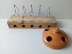 Antieke houten muizenval/aardewerk drinkbakje kuikentjes., Ophalen of Verzenden