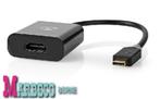 USB Type-C Adapter Cable, Type-C Male - HDMI Female, Black, Audio, Tv en Foto, Audiokabels en Televisiekabels, Nieuw, Ophalen of Verzenden