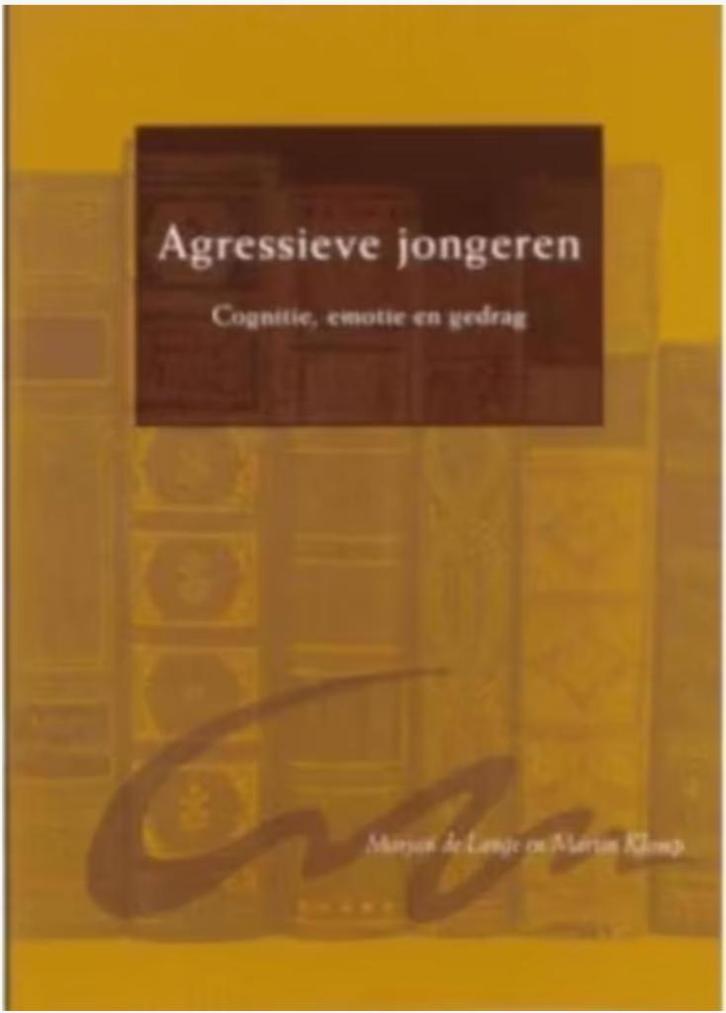 Agressieve Jongeren (Cognitie, Emotie & Gedrag, Boeken, Psychologie, Zo goed als nieuw, Ophalen of Verzenden