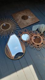 Diverse nieuwe Boho spiegels, spiegel, riet, bamboe, Minder dan 50 cm, Nieuw, Ophalen of Verzenden, Minder dan 100 cm