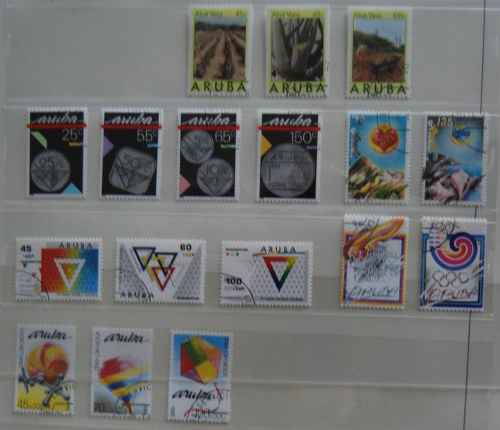 Aruba 37 t/m 53, zegels uit jaargang 1988., Postzegels en Munten, Postzegels | Nederlandse Antillen en Aruba, Gestempeld, Ophalen of Verzenden
