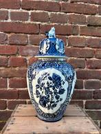 Delfts blauwe deksel vaas, Ophalen of Verzenden