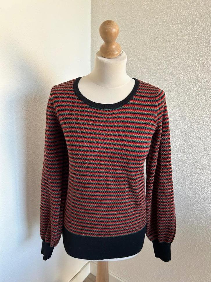 King Louie maat XL retro glitter trui 2582, Kleding | Dames, Truien en Vesten, Zo goed als nieuw, Maat 46/48 (XL) of groter, Rood